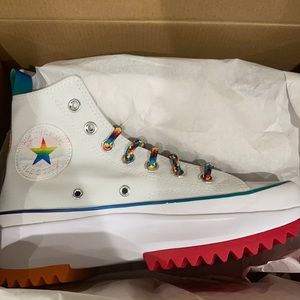 Brand New Rainbow Pride Converse